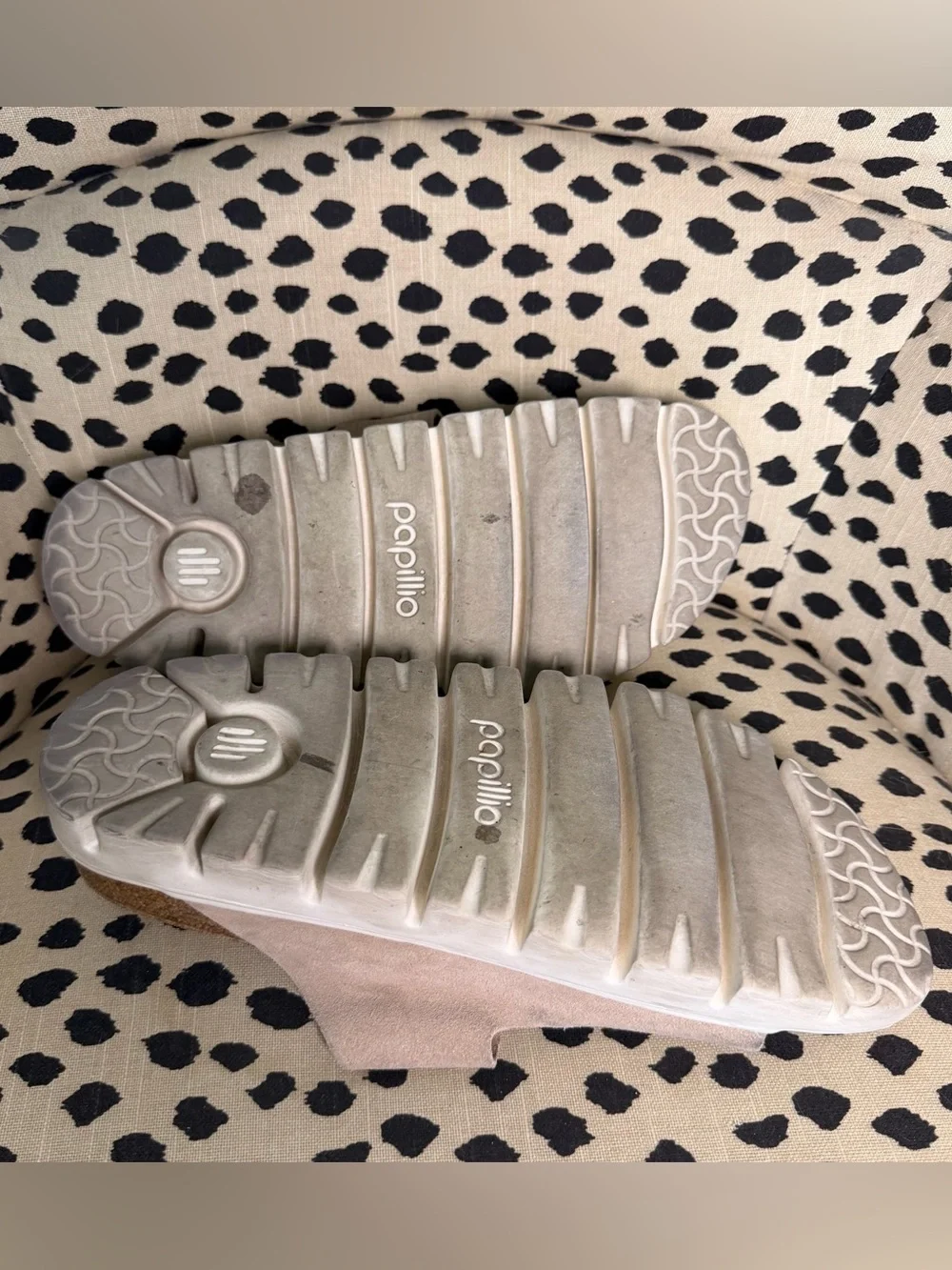 Birkenstock Arizona Platform Double Strap Suede Sandals in Light Pink